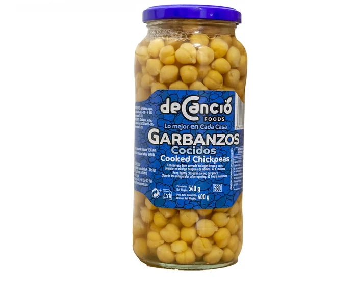 Frasco de Garbanzos Cocidos de 540 g