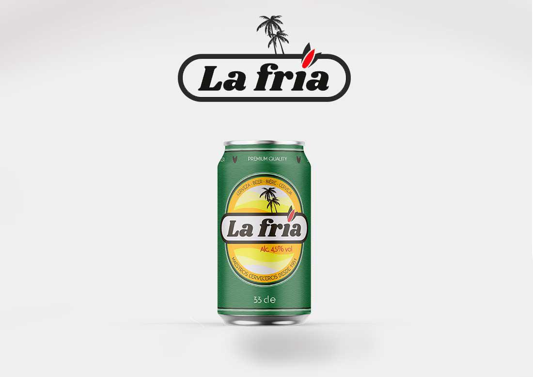 Fotografía de la lata de cerveza La Fría de 330 ml